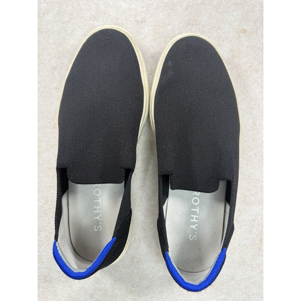 Rothy's Womens Size 9.5 Mens Size 8 Black Casual Walking Slip On Shoes Sneakers